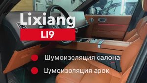 Lixiang Li9 Шумоизоляция салона и арок