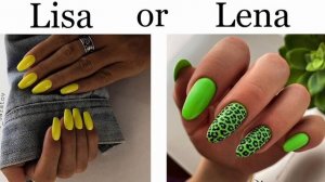 LISA OR LENA GAME 💖 What do You Like? [ Fashion Styles & Nail Design Choices ] Lisa and Lena  #28