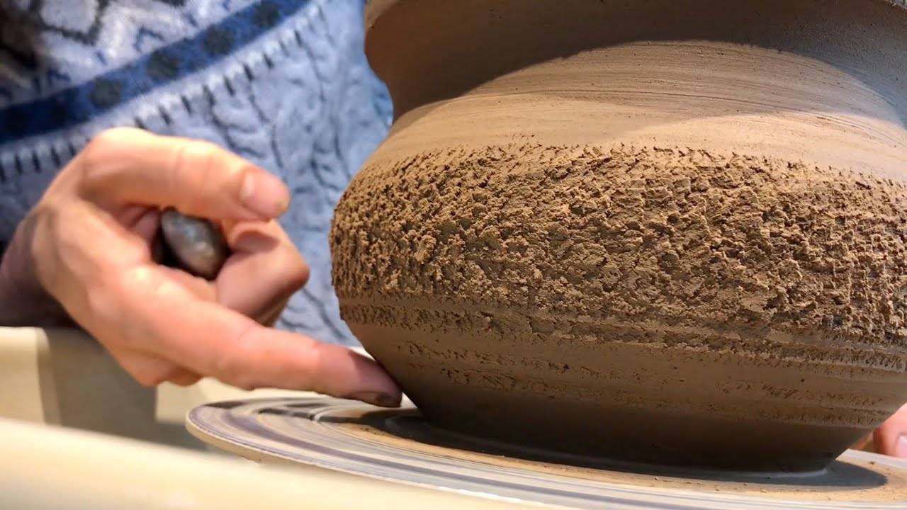 🍯 Дикая неочищенная Глина из леса Крутим фактуристый горшок Гончарная школа Волшебство керамики