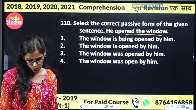Voice and Narration || SSC  English  || Previous Year  2018, 2019, 2020, 2021 || Soni Ma'am
