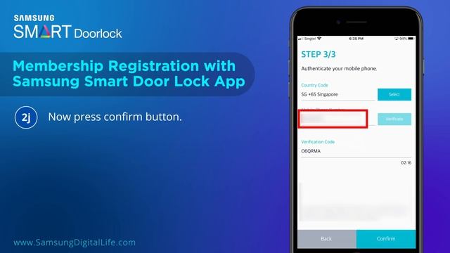 SHP-DP609 WIFI registration with SHome Door Lock Application