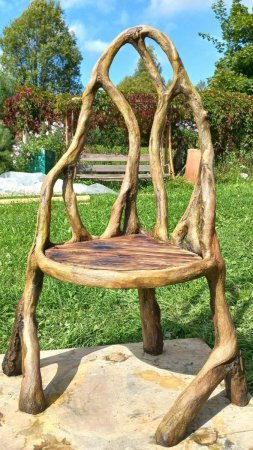 Бетонная мебель для сада! #цемент #wood #скульптура #woodworking #landscape (5)