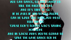 Michael Buble - Save The Last Dance For Me - Lyrics