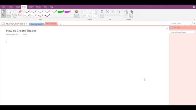 Drawing and Sketching in Microsoft OneNote | How to create & insert a shape in Microsoft OneNote смотреть онлайн