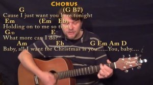 All I Want For Christmas Is You (Mariah Carey) Guitar Cover Lesson in G with Chords/Lyrics