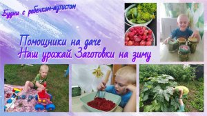 Будни с ребенком-аутистом // Помощники на даче // Заготовки на зиму
