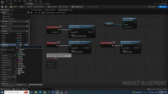 17 - Widget Graph Editor Mode Blueprint Panel