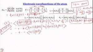 Week 9-Lecture 54 : Electronic Wavefunctions of He atom