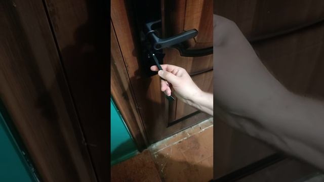 установил биометрический замок на входную дверь