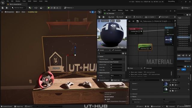 19 - Material Nodes Quickstart. UNREAL ENGINE 5 CINEMATIC UT HUB Course