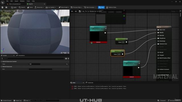 20 - Material Parameter Collection. UNREAL ENGINE 5 CINEMATIC UT HUB Course