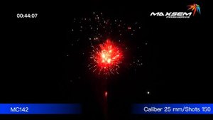 МС142 Небесный прорыв SKY RUSH Батарея салютов 150 залпов калибром 1 дюйм (25 мм)