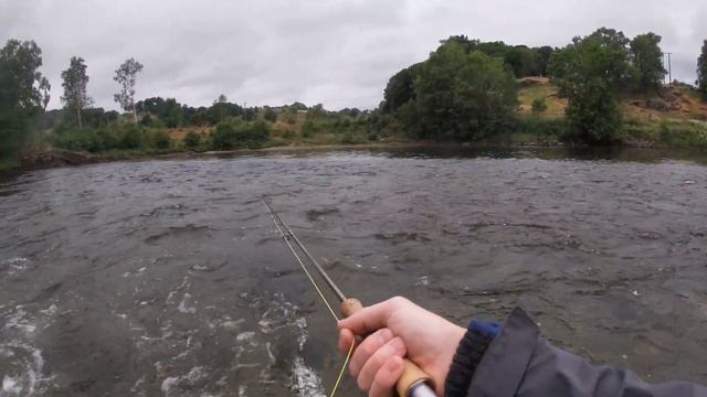 Salmon fly fishing in Norway. Bjerkreimselva June 2023.