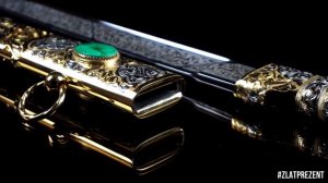 Шашка черкесская с малахитом, Златоуст