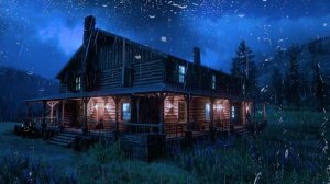 🍂 ПРОЛИВНОЙ ОСЕННИЙ ДОЖДЬ со звуками грома в коттедже с уютной террасой