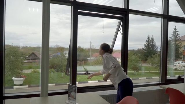 Рулонная москитная на нашем объекте в столовой "Щи-Борщи" в селе Бочкари.