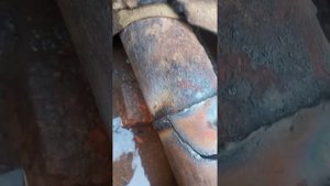 Сварка операционного стыка 100й трубы. Новая к старой. 80А ОК46 3мм