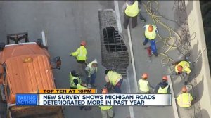 New report shows Michigan's roads have deteriorated in last year