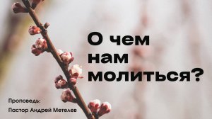 О чём нам молиться? | Андрей Метелёв | "Неемия" г. Омск