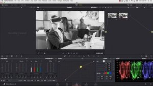 Контраст с помощью кривых в Davinci Resolve.
