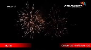 МС141 Движущийся художник MOVING PAINTER Батарея салютов с веерными зал-ми 120 зарядов калибром 0,8"