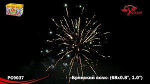 РС9037 Брянский волк Батарея салютов 68 залпов высотой до 25 м, калибром 0.8 и 1 дюйм