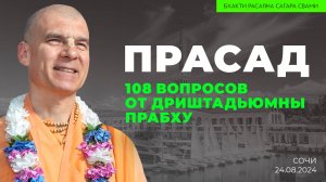 Вопросы-ответы - Прасад. 108 вопросов от Дриштадьюмны прабху (Сочи 24.08.2024г.)