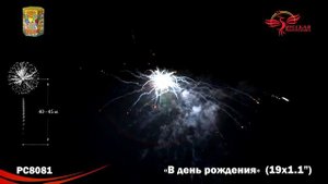РС8081 В день рождения Батарея салютов 19 залпов калибром 1,1 дюйма (28 мм)