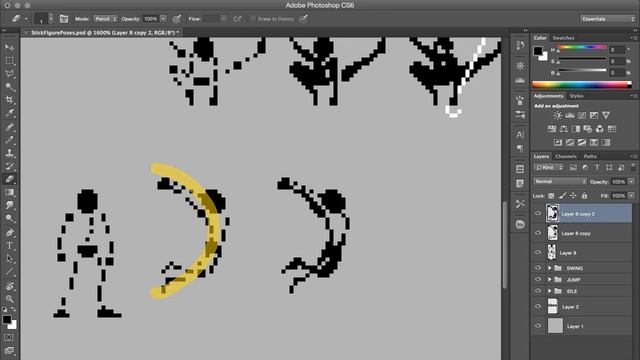 11 - Building a STICK FIGURE into a SPRITE. PIXEL ART Getting Started with Brandon Greer