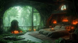 C O M F O R T - Прекрасная Неземная Музыкальная Атмосфера - Soft Rain Fire ASMR