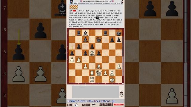 Chessable Masters 2023 - Round: 3.3 || Fabiano Caruana vs Hikaru Nakamura - April 5, 2023