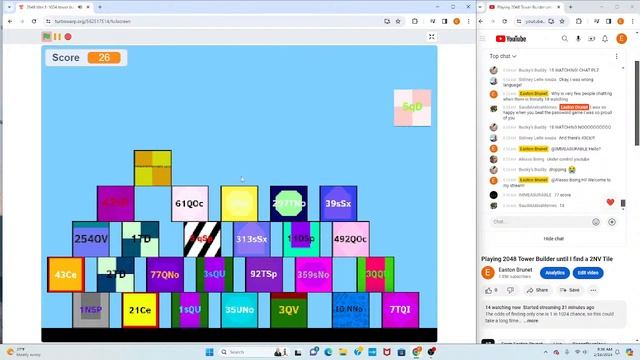 Playing 2048 Tower Builder until I find a 2NV Tile смотреть онлайн