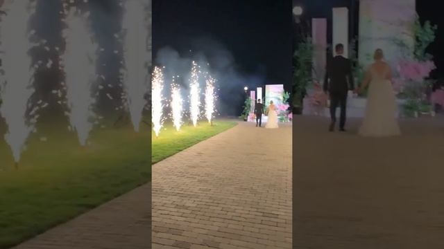 Дорожка из фонтанов холодного огня серебряного горения 03.08.2019 Петровская застава