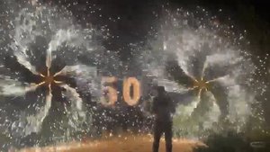 Наземный Фейерверк на юбилей 50 лет с салютом
