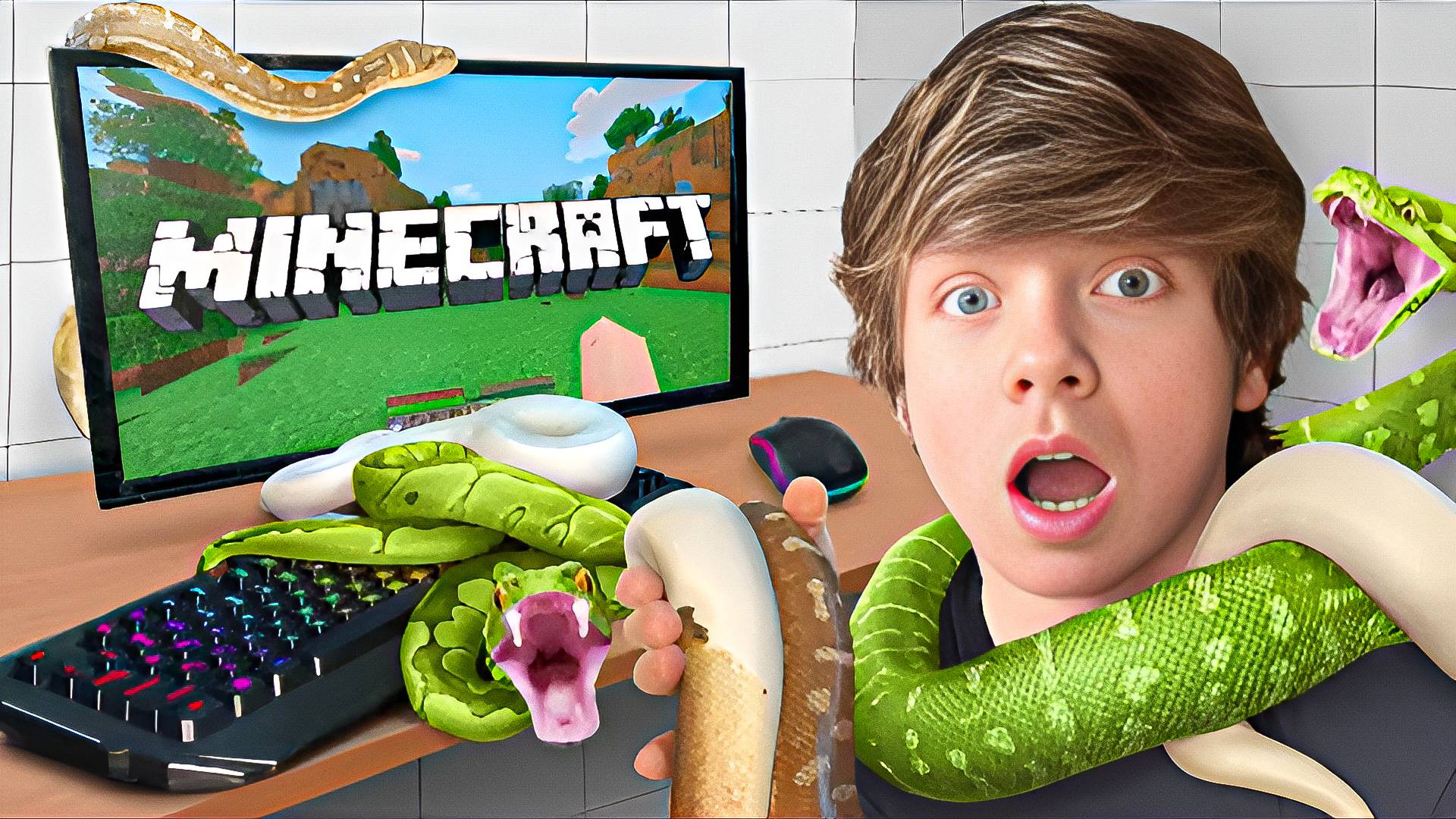 Я Прошел Minecraft в Комнате Полной Змей