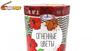 Батарея салютов "Огненные цветы" 13 залпов, калибр 1,2", МБ71 артикул