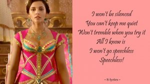 Speechless - Naomi Scott (Lyrics)
