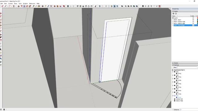 SketchUp Interior Design for Layout Part 2 - Doors and Windows