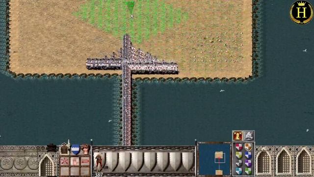 Stronghold Crusader HD: 1000 Maceman VS 1000 Swordman смотреть онлайн