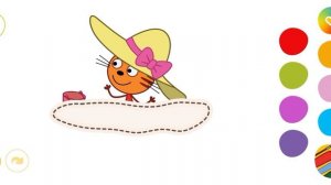 разукрашиваем Карамельку , разукрашки мультик три кота