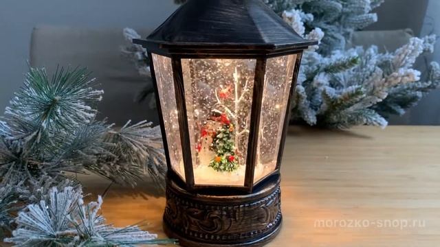 Снежный фонарь ЗИМНЕЕ ВОЛШЕБСТВО, LED-подсветка, 22 см, батарейки PT-37300, PT-37295