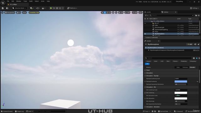 15 - Sky Atmosphere Volumetric Clouds. UNREAL ENGINE 5 CINEMATIC UT HUB Course