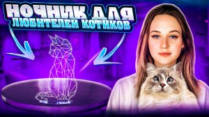 НОЧНИК ДЛЯ ЛЮБИТЕЛЕЙ КОТИКОВ | Светильник в виде котика 🐾