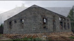 ОДНОЭТАЖНЫЙ ДОМ ИЗ АРБОЛИТОВОГО БЛОКА С ОДНОСКАТНОЙ КРОВЛЕЙ