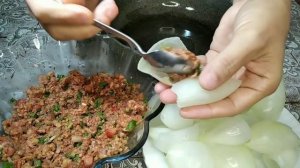 Долма из лука......Etli soğan dolmasi