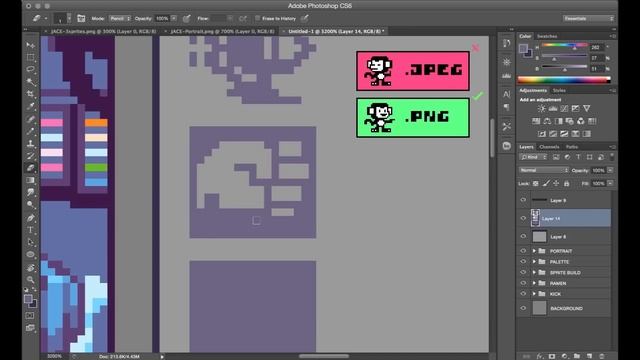 09 - Character Sheet Timelapse and Pixel Art Resizing Discussion. PIXEL ART Getting Started with Bra