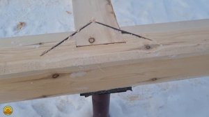 Начало строительства дома 8 на 8 из бруса. Ростверк свай. Строительная компания Центр Домостроения