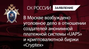 В Москве возбуждено уголовное дело в отношении создателей платежной системы и криптовалютной биржи