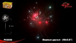 РС6550 Верные друзья Батарея салютов 48 залпов высотой до 20 м, калибром 0,8 дюйм