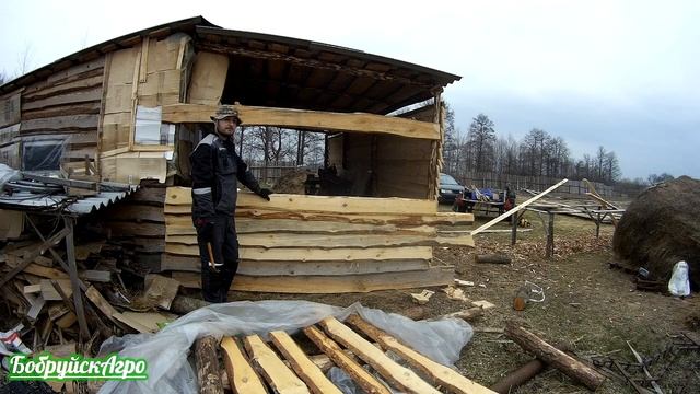 Расширяю сарай для коз